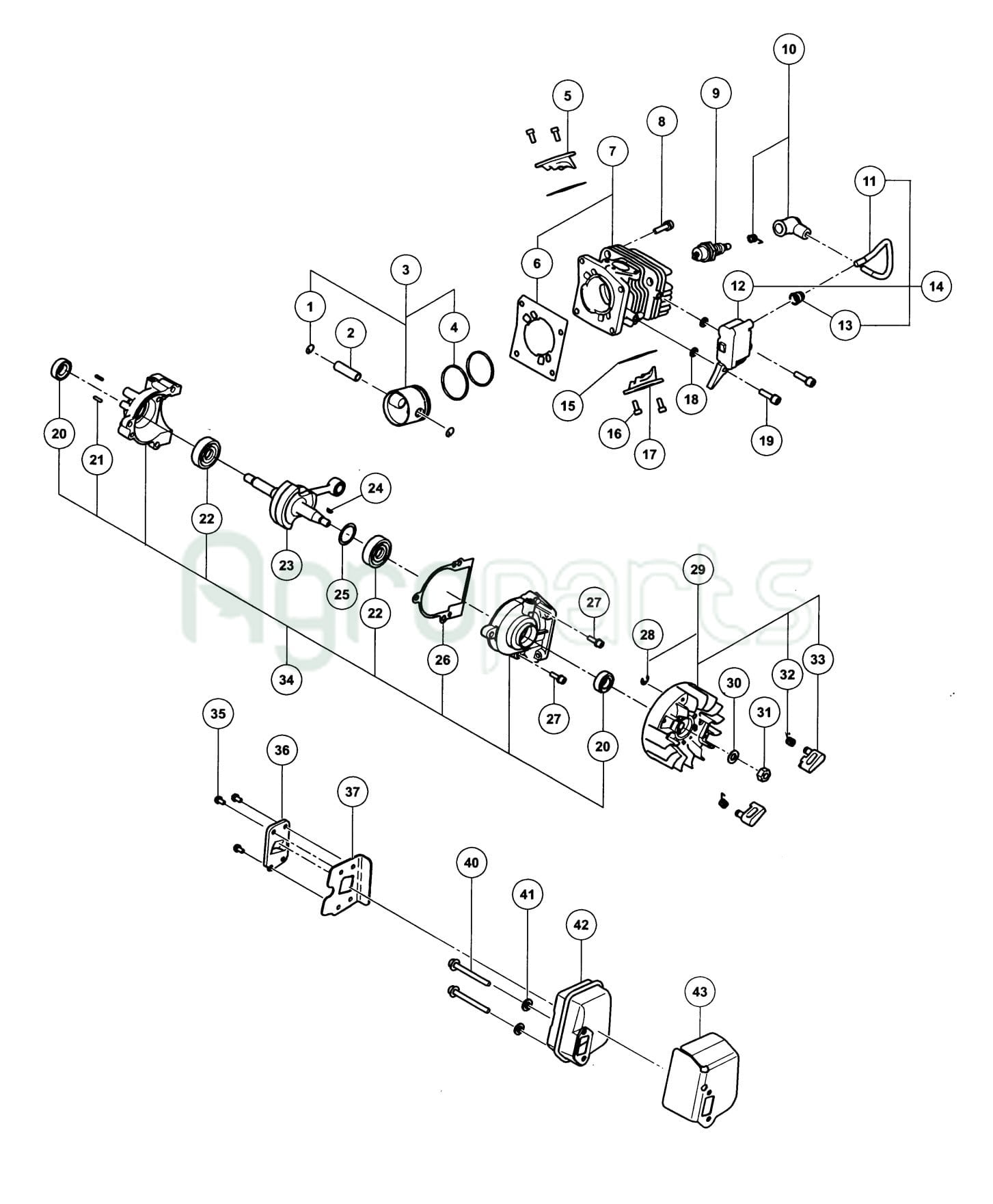 Agroparts.gr Chainsaw Tanaka TCS 3301 PFS - agroparts.gr